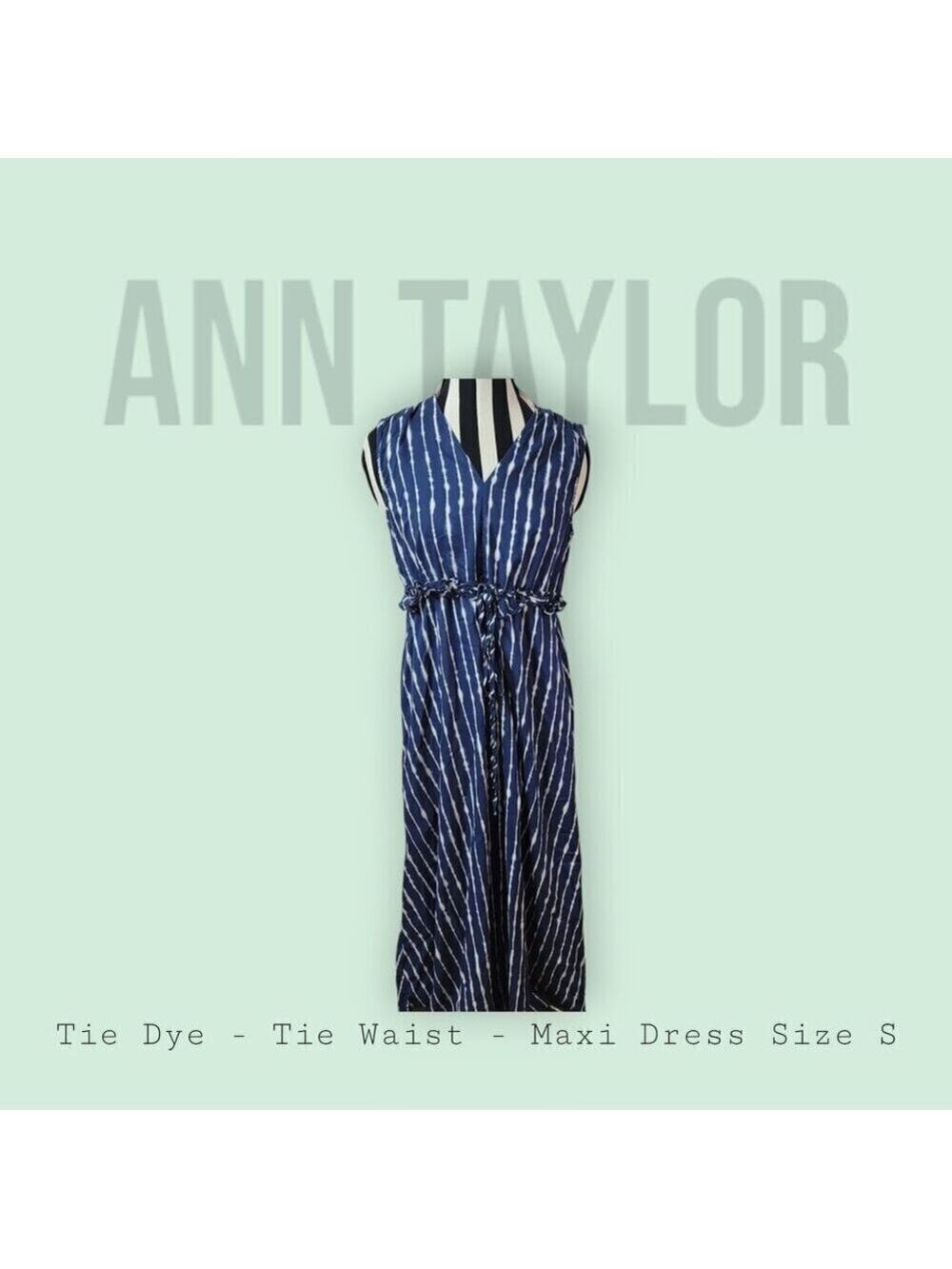 Ann Taylor Tie Dye Maxi Dress - Tie Waist - Super Cute Size S